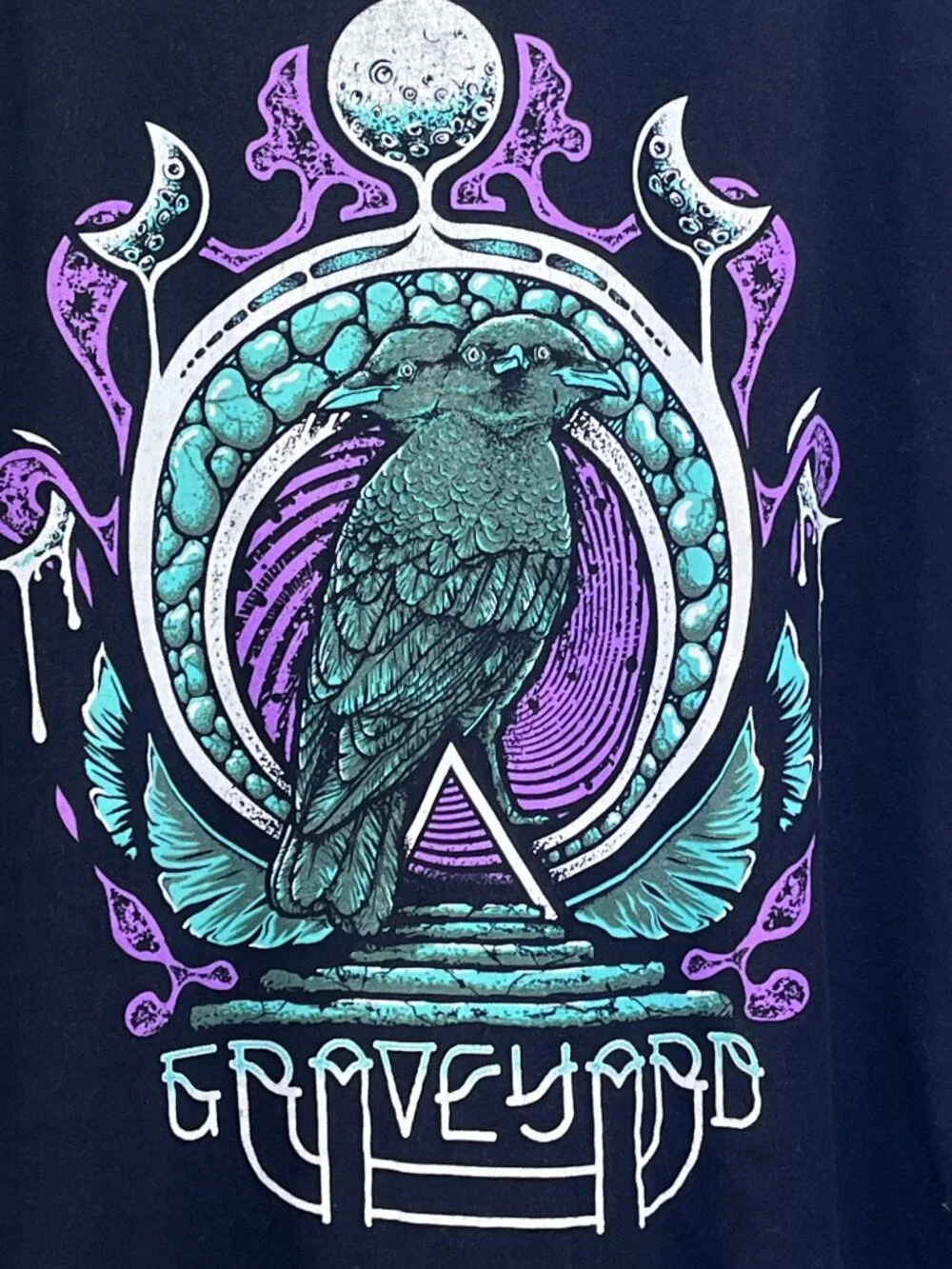 Graveyard Two headed bird crow music Swedish rock band - Picture 2 of 5